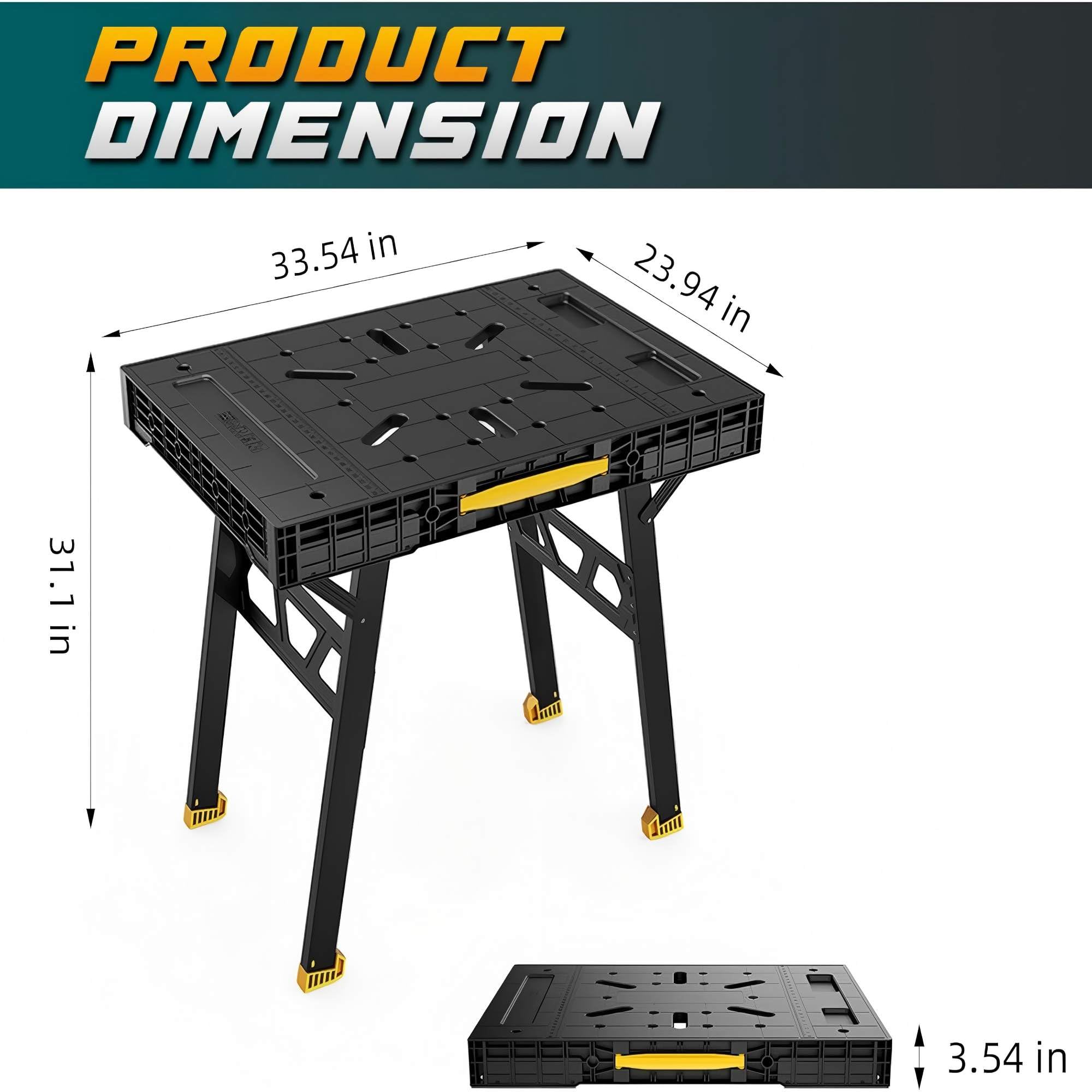 Foldable Work Bench,Easy Step Protable Work Table,34